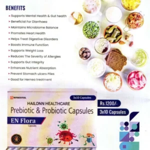 HailONN EN Flora - Prebiotic & Probiotic Capsules (3 x 10 Capsules)