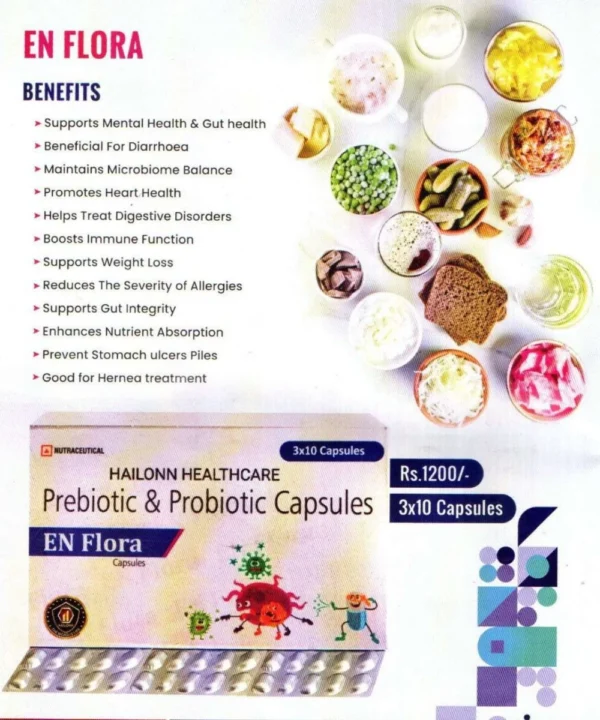 HailONN EN Flora - Prebiotic & Probiotic Capsules (3 x 10 Capsules)